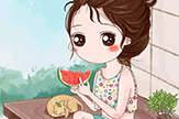 【轻月】吃西瓜の少女