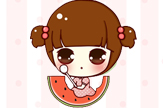 【雨欣】小女孩吃西瓜